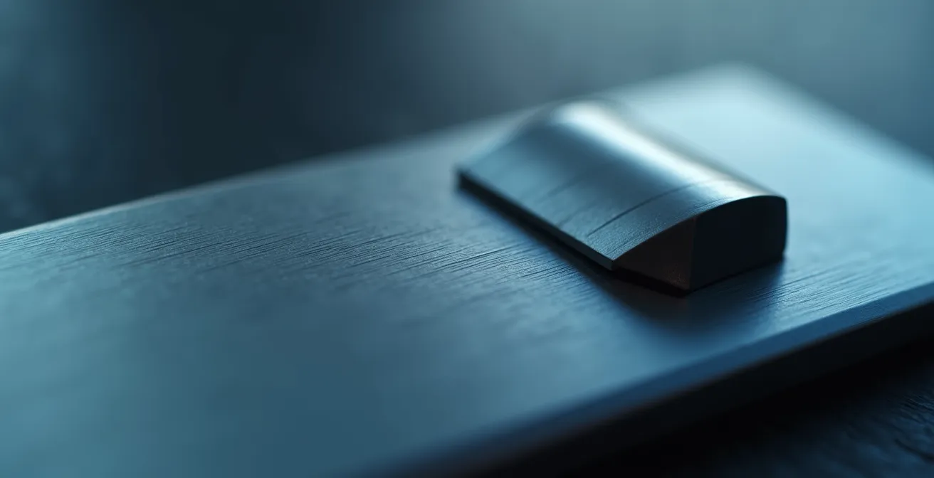 Détail macro d'une surface métallique représentant la valeur et l'investissement